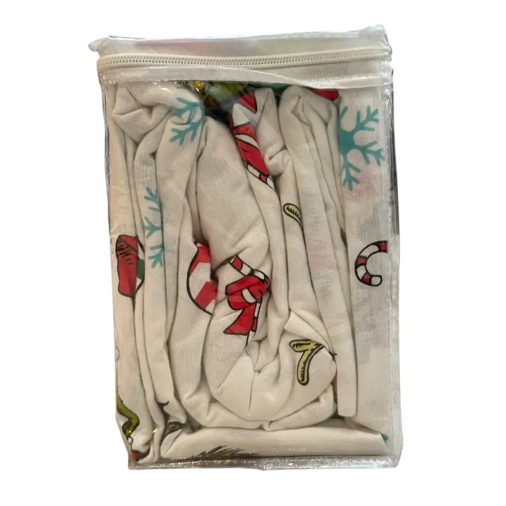 Dr. Seuss The Grinch FULL Flannel Sheet Set 4pc 100% Cotton Merry Grinchmas NEW